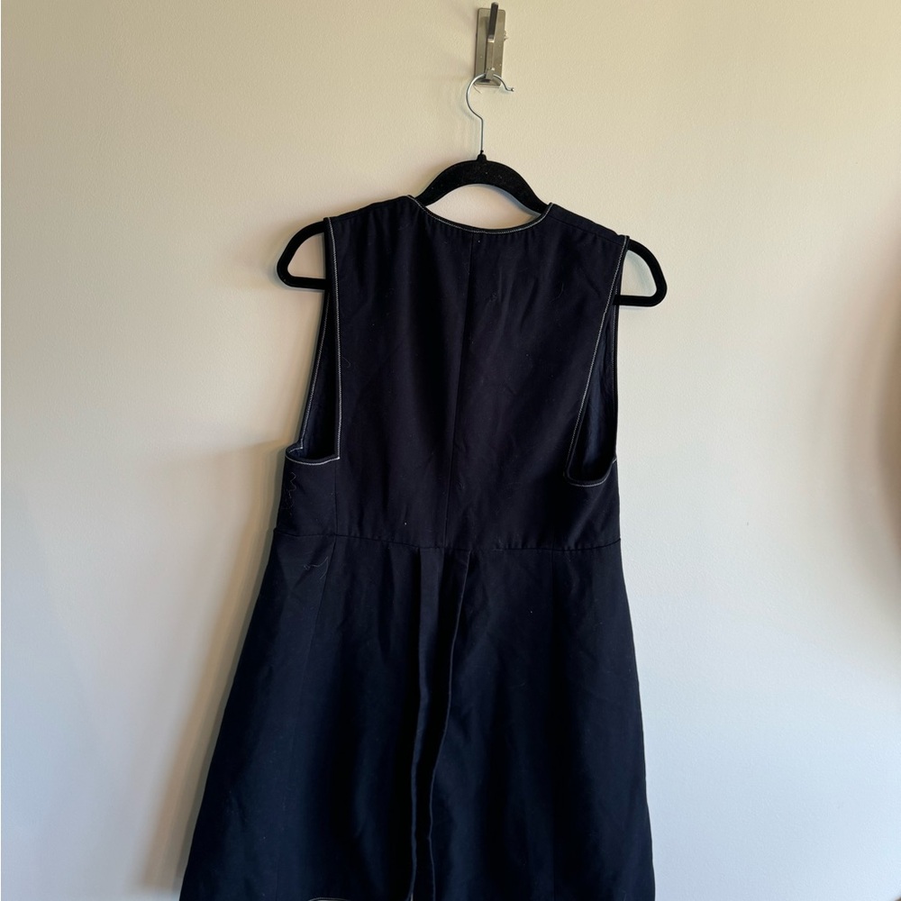 Zara Basic Small Blue Inner Polyester Long Vest - image 7